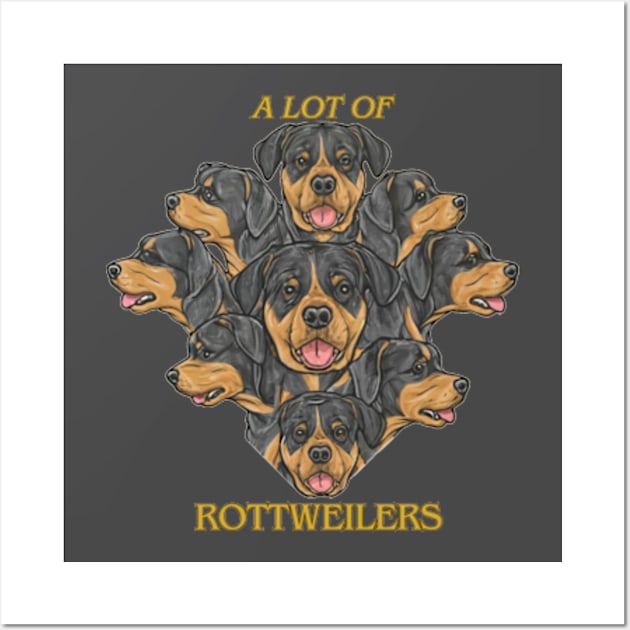 a lot of rottweilers Wall Art by kestey shop